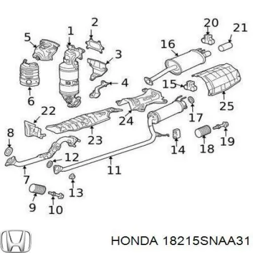 Braçadeira do silenciador traseira Honda 18215SNAA31 preço, a partir de 4,49 USD