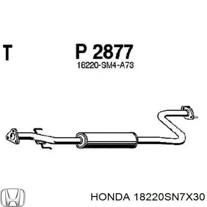 Compre 18220SN7X00 Honda Silenciador, parte central