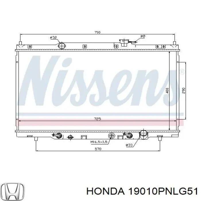 Radiador de esfriamento de motor Honda 19010PNLG51 preço, a partir de 117,81 USD