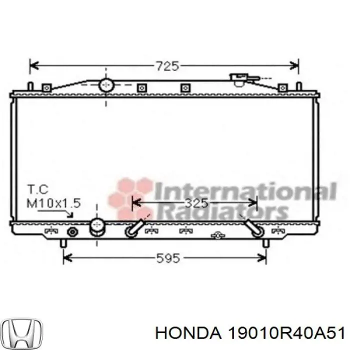 Radiador de esfriamento de motor Honda 19010R40A51 preço, a partir de 141,00 USD
