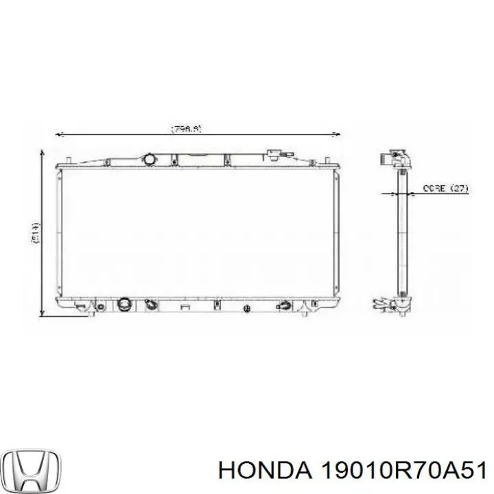PL082138 Koyorad Radiador de esfriamento de motor