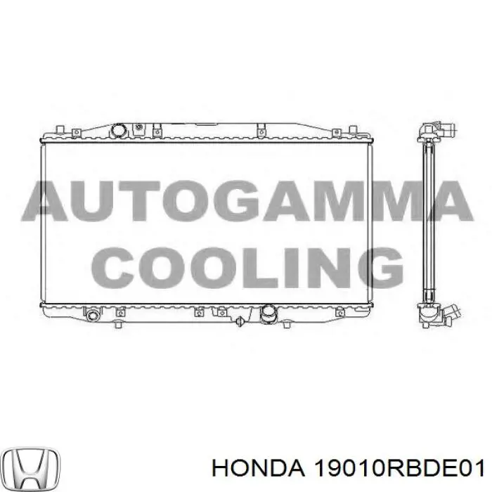 Compre 19010RBDE01 Honda Radiador de esfriamento de motor