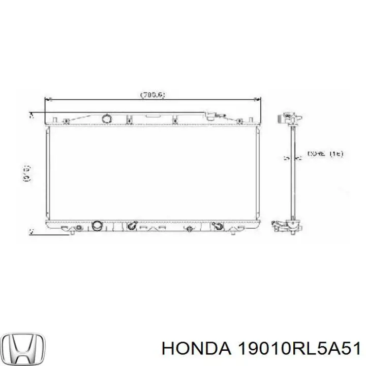 Radiador de esfriamento de motor 19010RL5A51 Honda