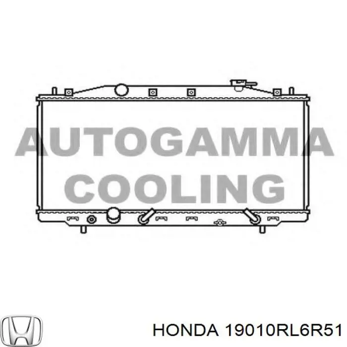 19010RL6R51 Honda Radiador de esfriamento de motor