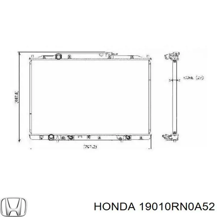 Radiador de esfriamento de motor Honda 19010RN0A52 preço, a partir de 113,88 USD
