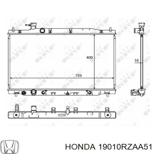 Radiador de esfriamento de motor Honda 19010RZAA51 preço, a partir de 131,27 USD