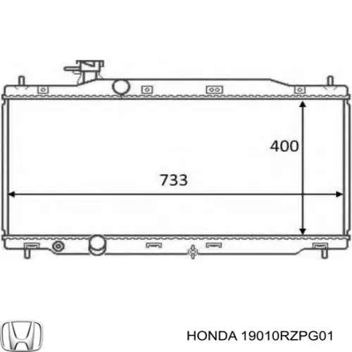 Radiador de esfriamento de motor Honda 19010RZPG01 preço, a partir de 148,01 USD