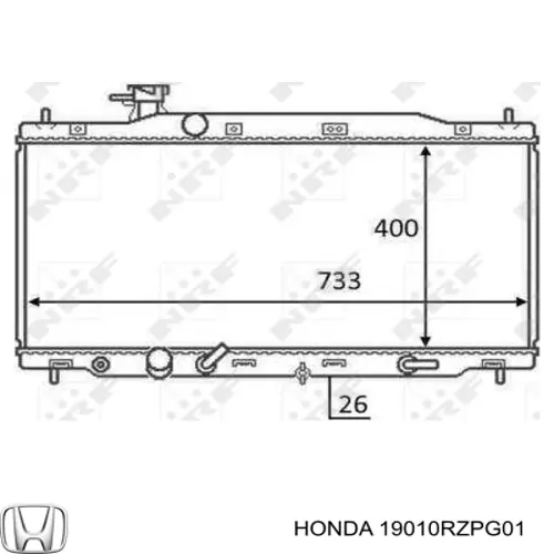 Compre 19010RZPG01 Honda Radiador de esfriamento de motor