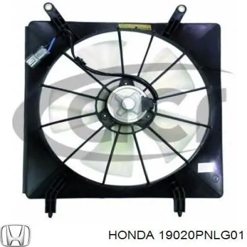 Compre 19020PNLG01 Honda Ventilador (roda de aletas) do radiador de esfriamento direito