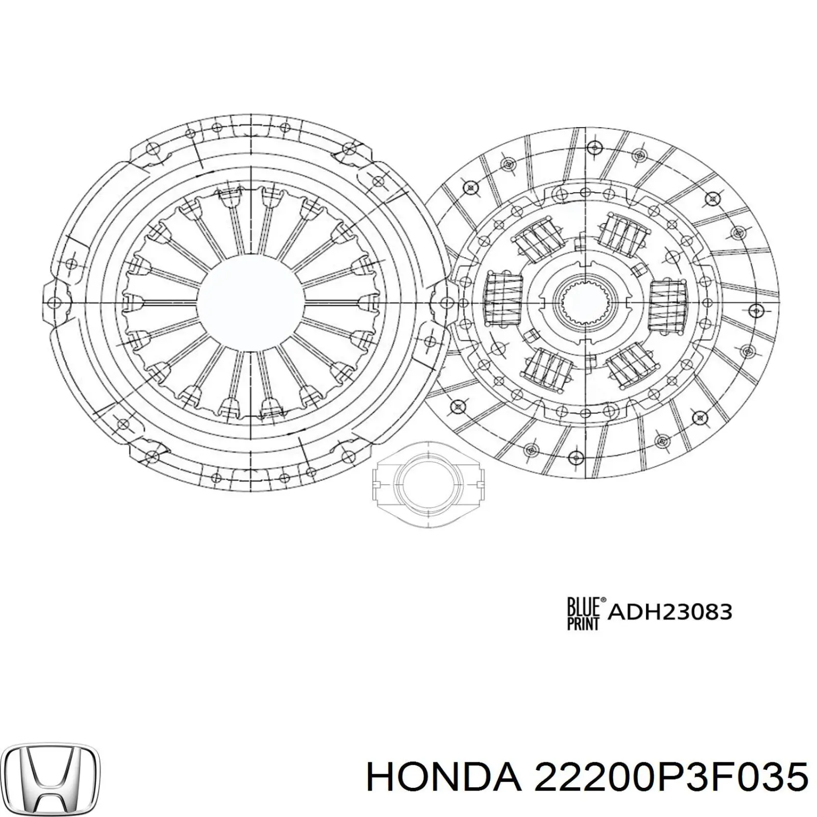 Compre 22200P3F035 Honda Disco de embraiagem