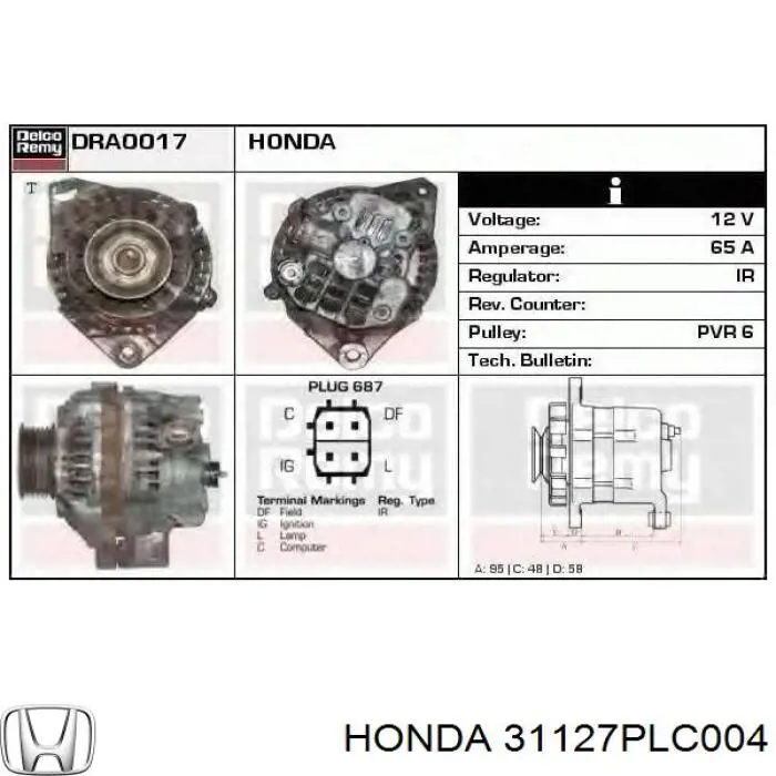 Eixo de diodos do gerador Honda 31127PLC004 preço, a partir de 12,50 USD