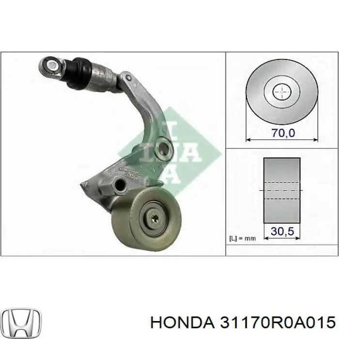 Compre 31170R0A015 Honda Reguladora de tensão da correia de transmissão
