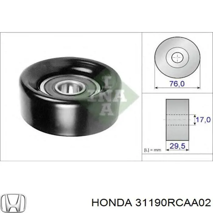 Rolo parasita da correia de transmissão Honda 31190RCAA02 preço, a partir de 37,25 USD