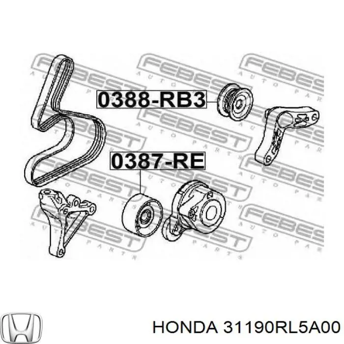 Compre 31190RL5A00 Honda Rolo parasita da correia de transmissão