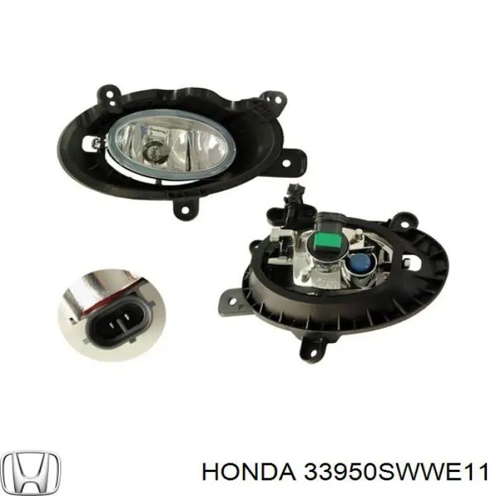 33950SWWE11 Honda Luzes de nevoeiro esquerdas