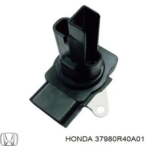 Sensor de fluxo (consumo) de ar, medidor de consumo M.A.F. - (Mass Airflow) 37980R40A01 Honda