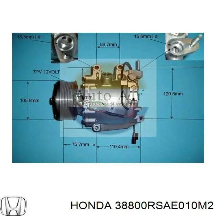 38800RSAE010M2 Honda Compressor de aparelho de ar condicionado
