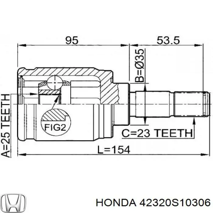 Compre 42320S10306 Honda Junta homocinética interna traseira
