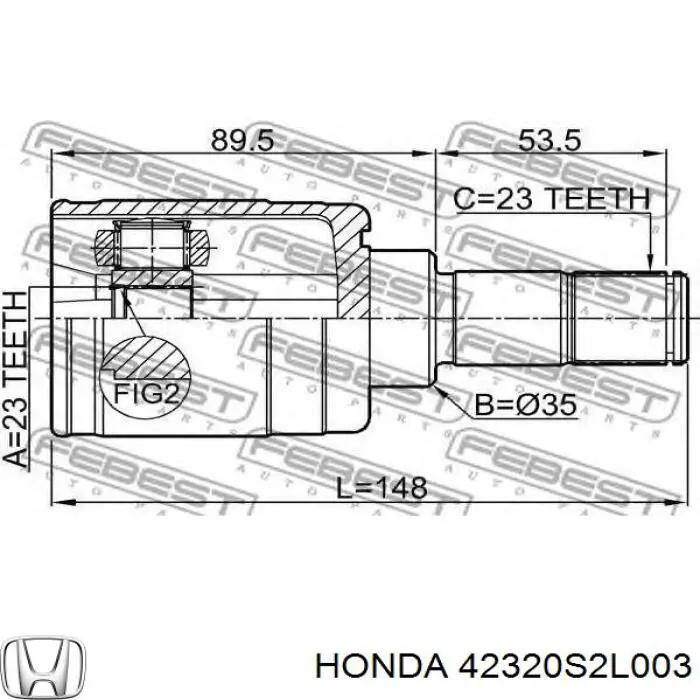 42320S2L003 Honda Junta homocinética interna traseira