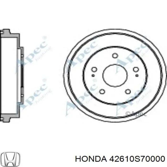 Compre 42610S70000 Honda Tambor do freio traseiro