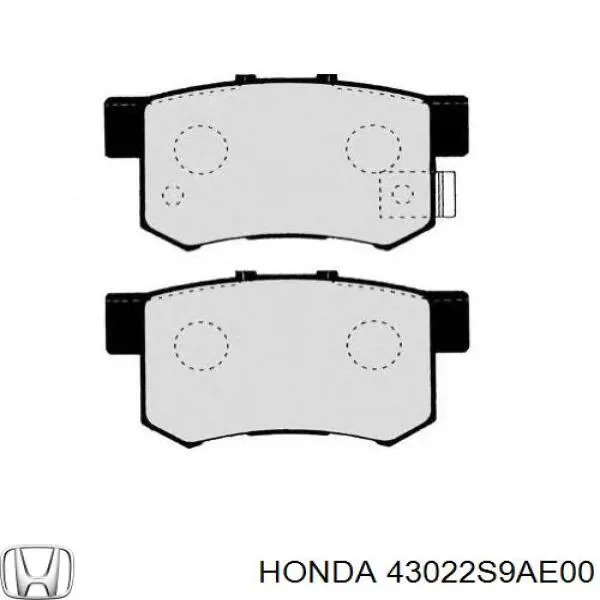 Compre 43022S9AE00 Honda Sapatas do freio traseiras de disco
