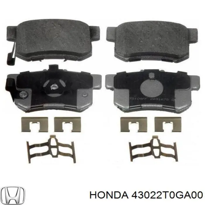 Sapatas do freio traseiras de disco Honda 43022T0GA00 preço, a partir de 22,24 USD