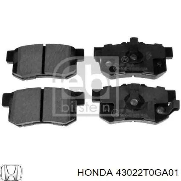Sapatas do freio traseiras de disco Honda 43022T0GA01 preço, a partir de 22,72 USD