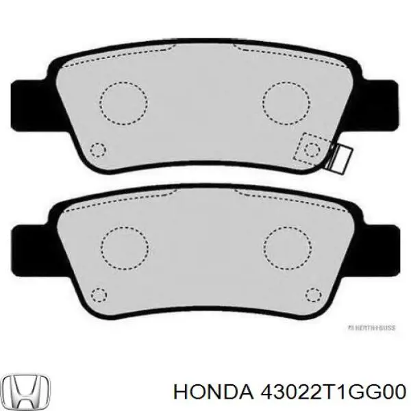 Sapatas do freio traseiras de disco Honda 43022T1GG00 preço, a partir de 26,58 USD
