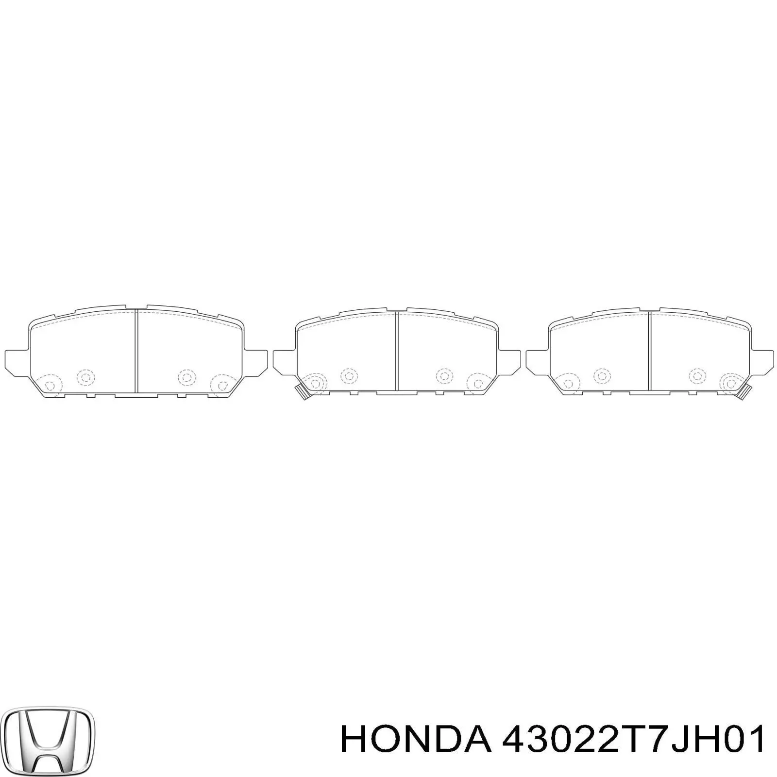 43022T7JH01 Honda Sapatas do freio traseiras de disco