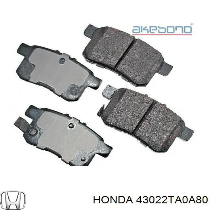 Sapatas do freio traseiras de disco Honda 43022TA0A80 preço, a partir de 17,53 USD