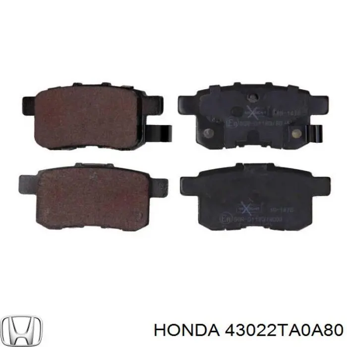 Compre 43022TA0A80 Honda Sapatas do freio traseiras de disco