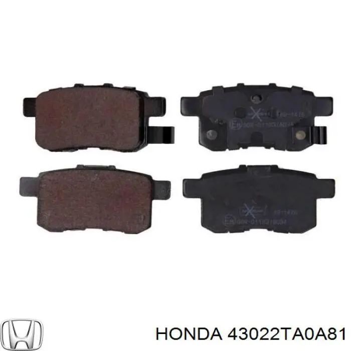 43022TA0A81 Honda Sapatas do freio traseiras de disco