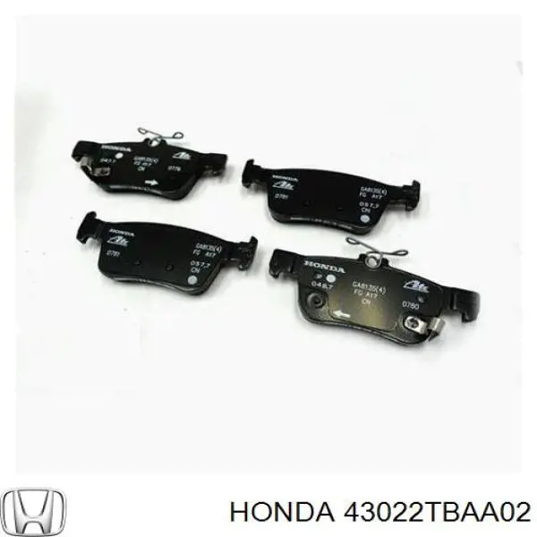 Sapatas do freio traseiras de disco Honda 43022TBAA02 preço, a partir de 18,71 USD