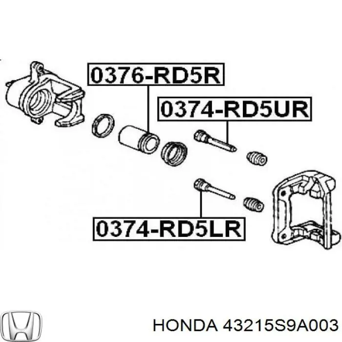 Pistão de suporte do freio traseiro Honda 43215S9A003 preço, a partir de 8,29 USD