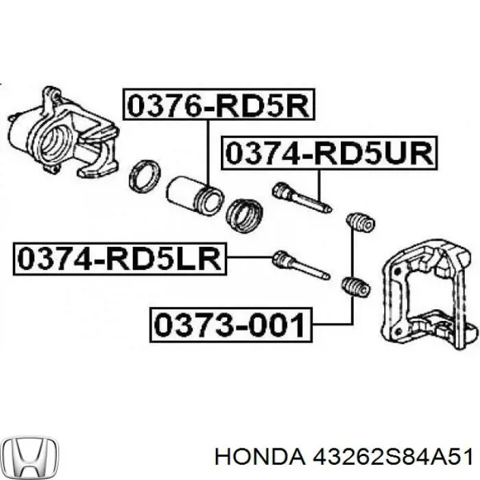 Compre 43262S84A51 Honda Guia de suporte traseiro