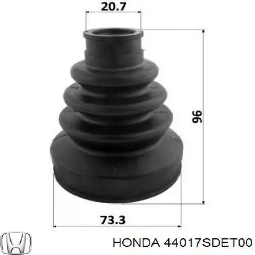 Compre 44017SDET00 Honda Bota de proteção interna de junta homocinética do semieixo dianteiro