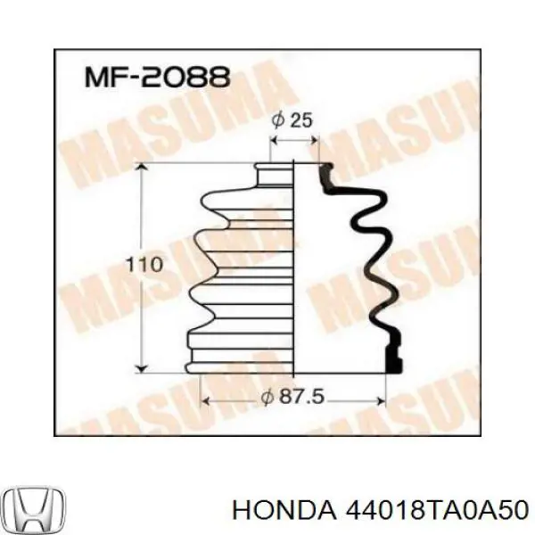 Compre 44018TA0A50 Honda Bota de proteção externa de junta homocinética do semieixo dianteiro