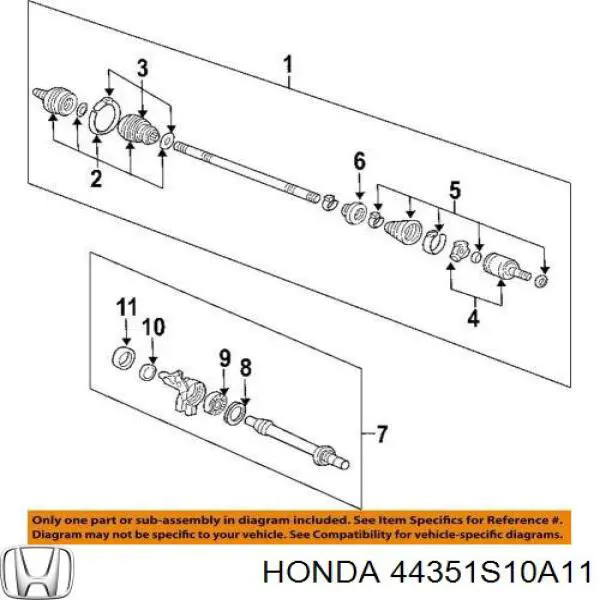 Compre 44351S10A11 Honda 