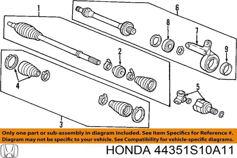 Honda 44351S10A11 preço, a partir de  USD