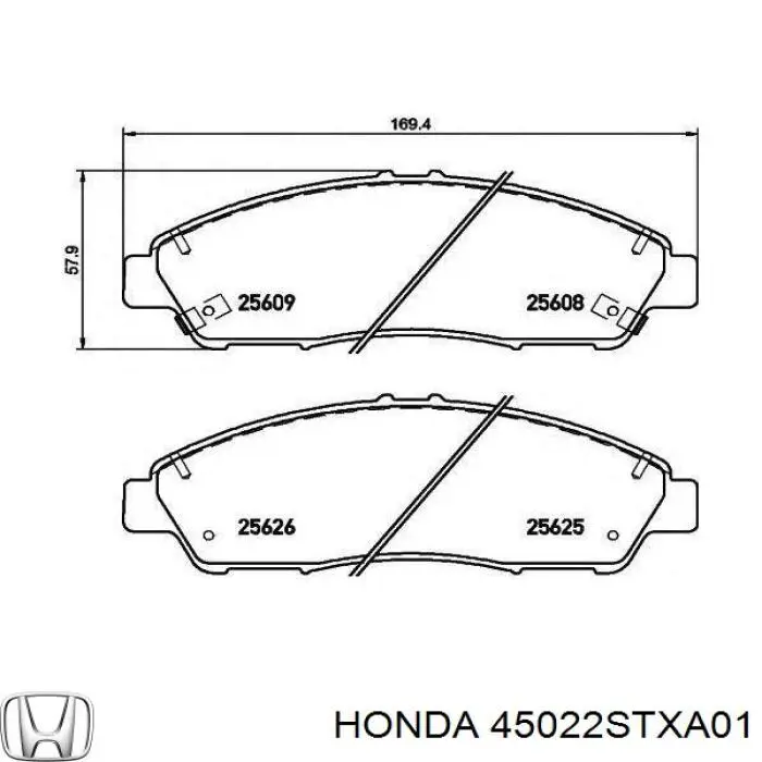 45022STXA01 Honda Sapatas do freio dianteiras de disco