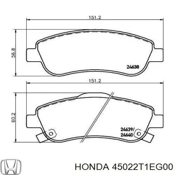 Sapatas do freio dianteiras de disco Honda 45022T1EG00 preço, a partir de 34,26 USD