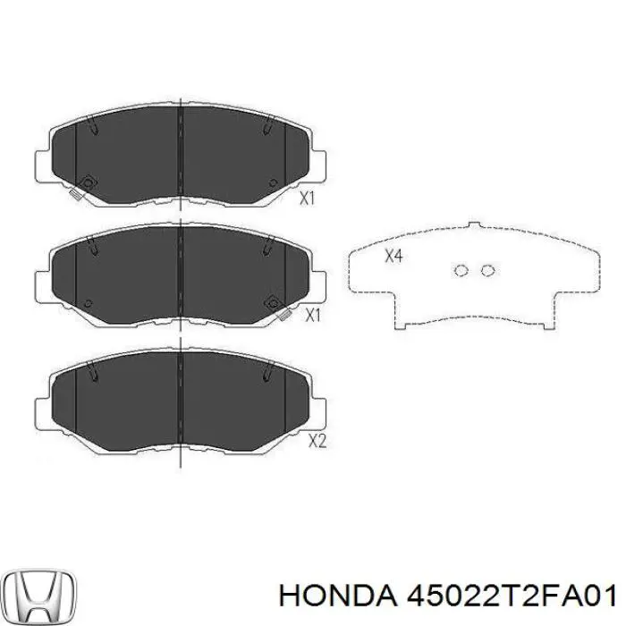 45022T2FA01 Honda Sapatas do freio dianteiras de disco