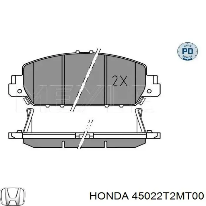 Sapatas do freio dianteiras de disco Honda 45022T2MT00 preço, a partir de 34,71 USD