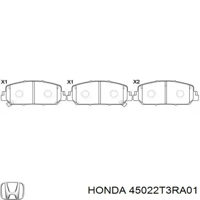 Sapatas do freio dianteiras de disco Honda 45022T3RA01 preço, a partir de 42,78 USD