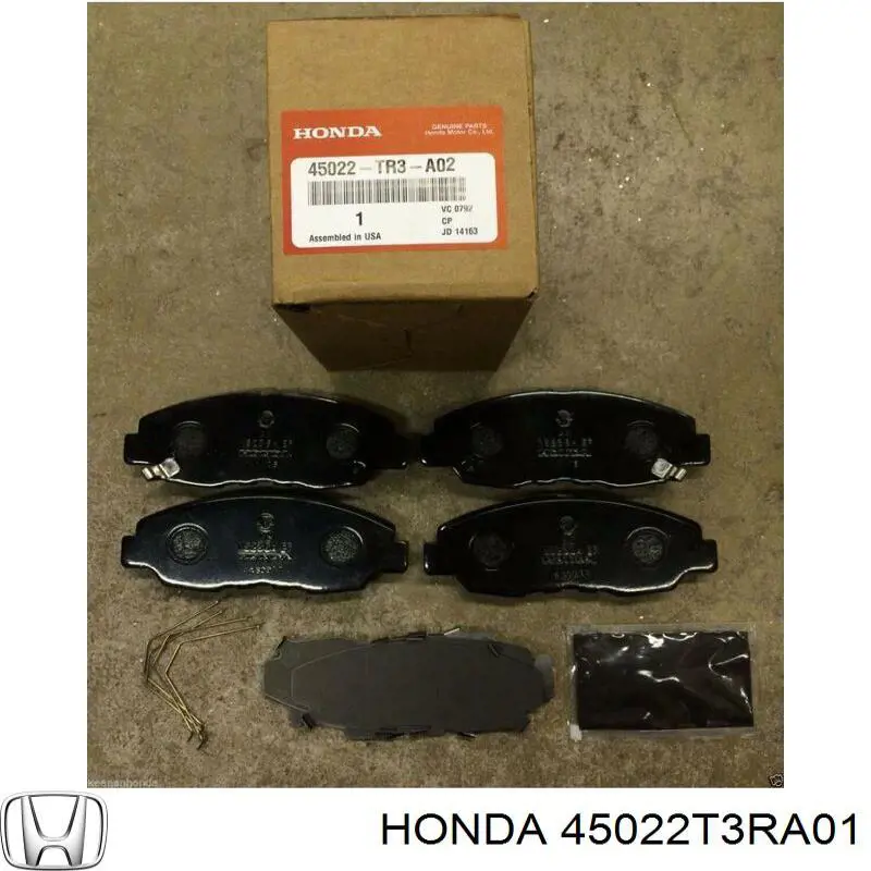Sapatas do freio dianteiras de disco 45022T3RA01 Honda