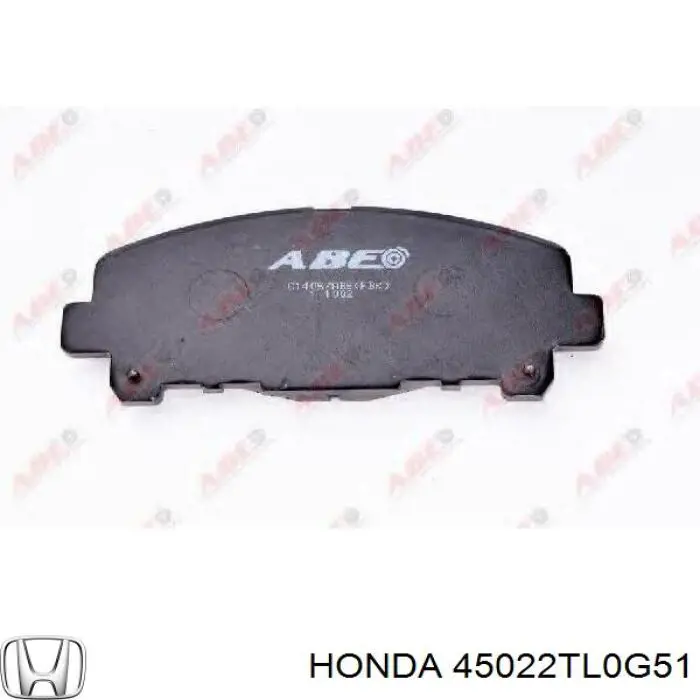 Sapatas do freio dianteiras de disco Honda 45022TL0G51 preço, a partir de 42,23 USD
