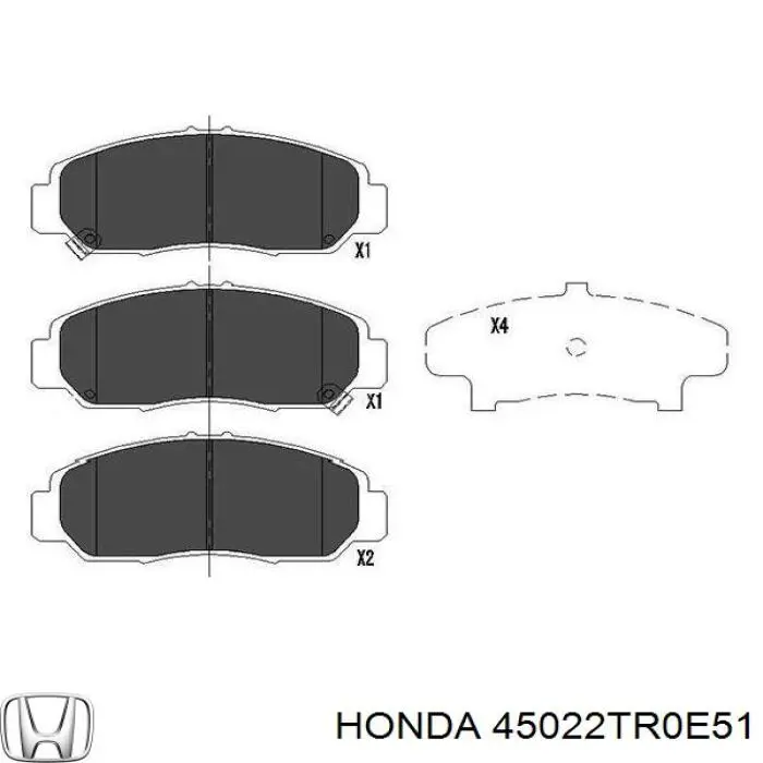Compre 45022TR0E51 Honda Sapatas do freio dianteiras de disco