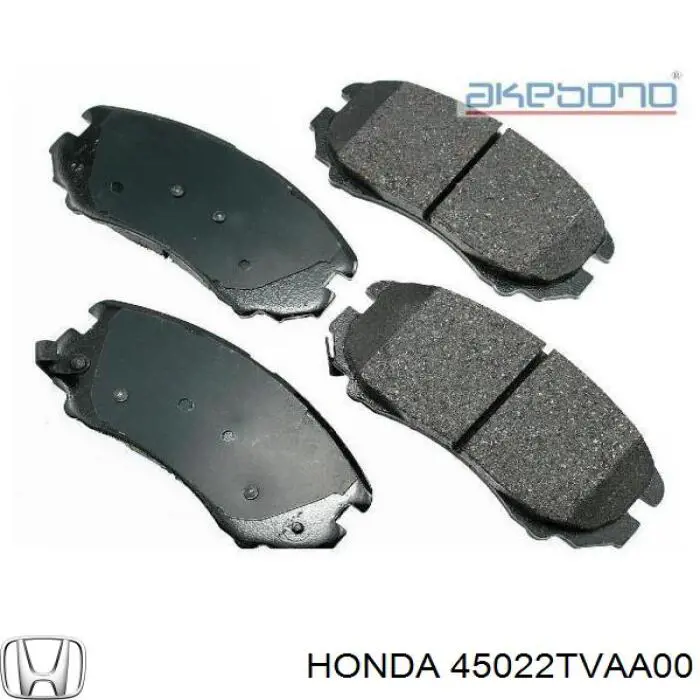45022TVAA00 Honda Sapatas do freio dianteiras de disco