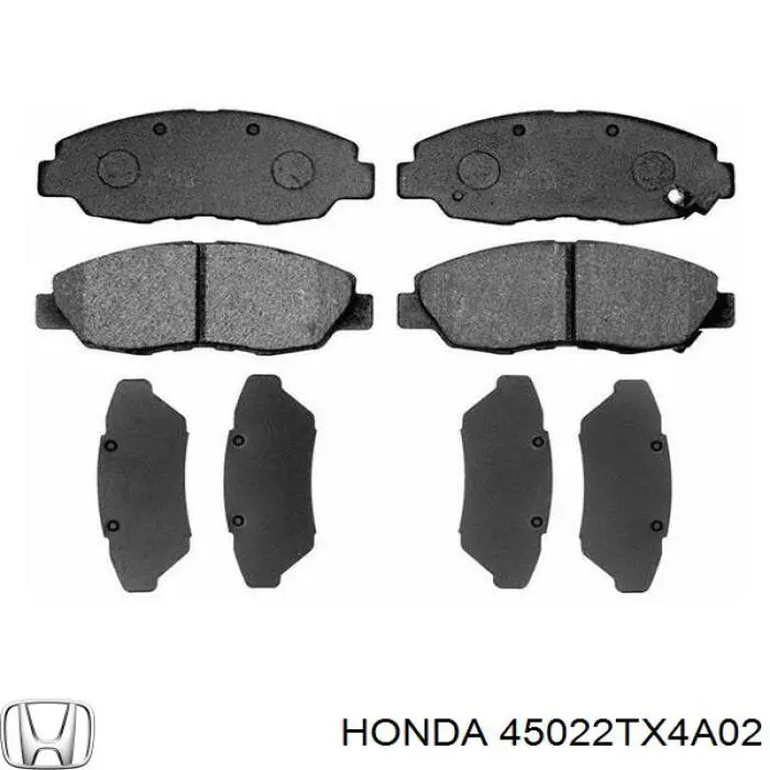Sapatas do freio dianteiras de disco Honda 45022TX4A00