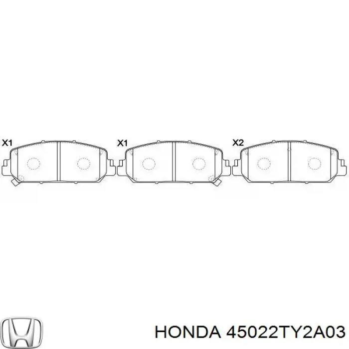 45022TY2A03 Honda Sapatas do freio dianteiras de disco